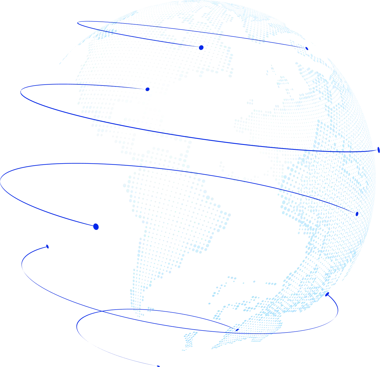 Globe graphic representing global investment coverage