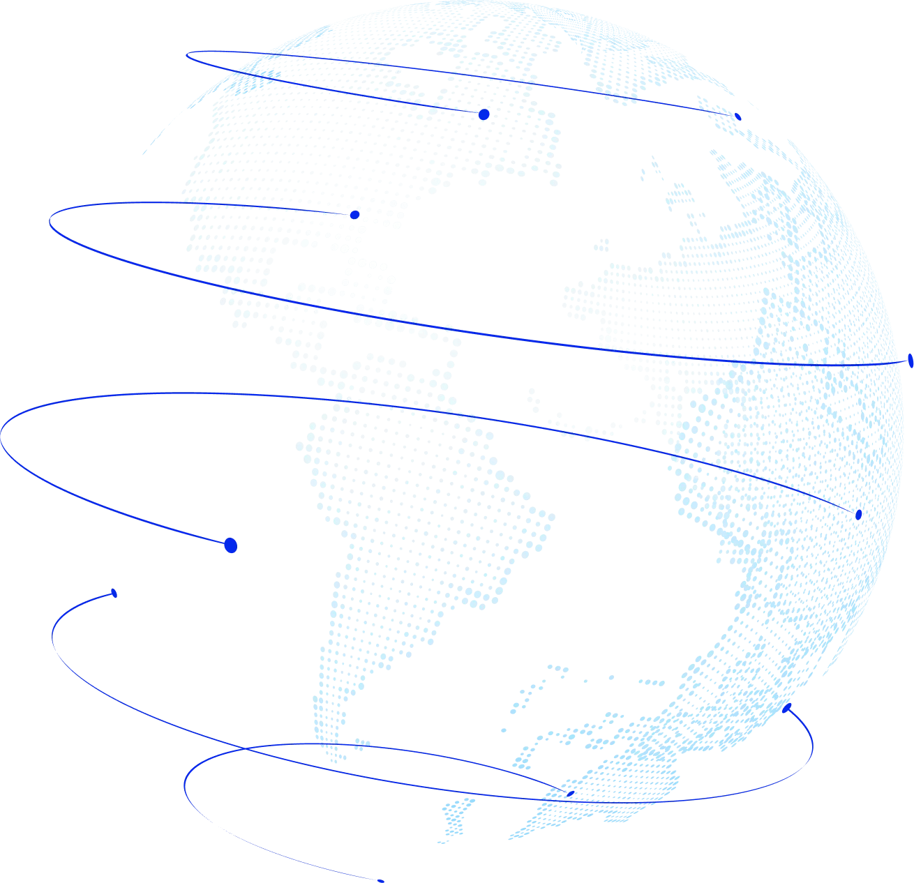 Globe graphic representing global investment coverage